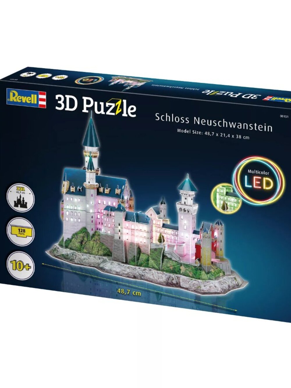 NIB Revell Neuschwanstein Castle LED Edition 121 Piece 3D Puzzle